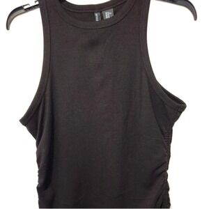 Cynthia Rowley- Black Pullover Tank Top with Ruching on each side-XS